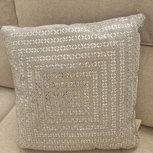 SPARKLES HOME Silver Geometric Accent Pillow